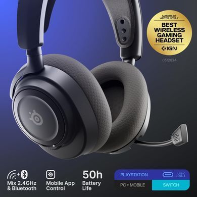 Ігрова гарнітура SteelSeries Arctis Nova 7P Gen 2 Wireless Black PC/PS/SW/MAC/MOB (61744) [404495]