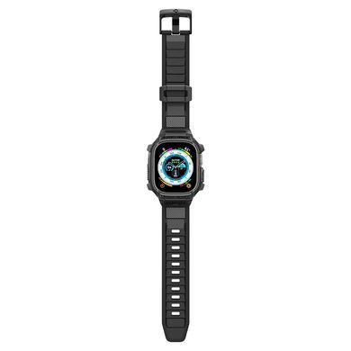 Чохол та ремінець 2в1 Spigen для Apple Watch Ultra 49mm, Rugged Armor Pro, Black (ACS05460) [108713]