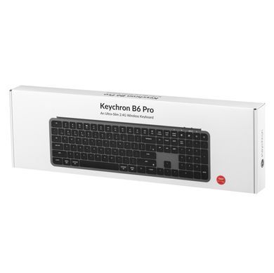 Клавіатура мембрана Keychron B6 Pro, USB/WL/BT, space gray (B6P-K1-UA) [103665]