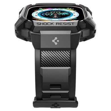 Чохол та ремінець 2в1 Spigen для Apple Watch Ultra 49mm, Rugged Armor Pro, Black (ACS05460) [108713]