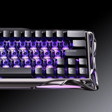 Клавіатура магнітна GravaStar Mercury V60 Pro 60keys, GravaStar Blackcore, USB-A, 8k,RGB, GunMetal (GSV60PRO_XTAL_BLK) [114352]