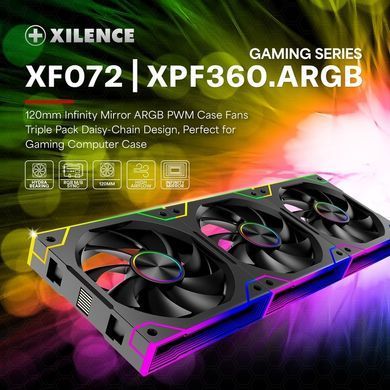 Вентилятор для корпуса 120mm*3 Xilence GAMING XPF360.ARGB PWM (XF072) [404891]