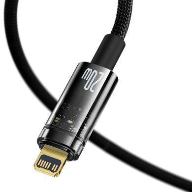 Кабель Baseus Explorer Series Auto Power-Off Fast Charging Data Cable Type-C to IP 20W 1m Black (CATS000001) [802563]