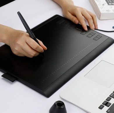 Графічний планшет Huion 10"x6.2", MicroUSB, чорний (H1060P) [112670]