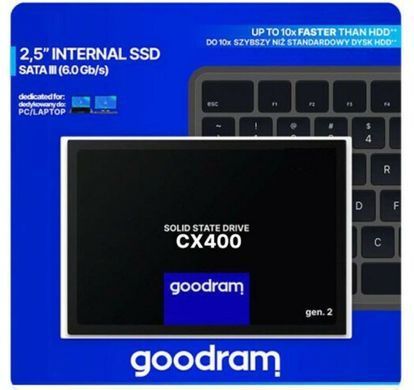 Накопичувач SSD 256GB Goodram CX400 Gen.2 2.5" SATAIII 3D TLC (SSDPR-CX400-256-G2) [607882]