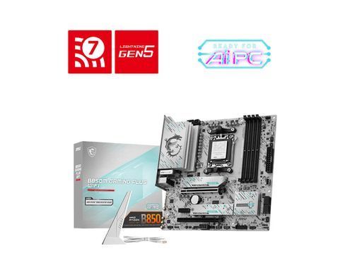 Материнcька плата MSI B850M GAMING PLUS WIFI sAM5 B850 4xDDR5 M.2 HDMI DP WiFi BT mATX (911-7E66-001) [109269]