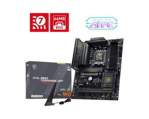 Материнcька плата MSI MAG B850 TOMAHAWK WIFI sAM5 B850 4xDDR5 M.2 HDMI Wi-Fi BT ATX (911-7E53-001) [113564]