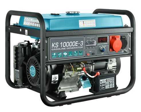 Генератор бензиновий Konner&Sohnen KS 10000E-3, 400В, 7.5кВт, 3 фази, електростартер, 88кг (KS10000E-3) [105982]