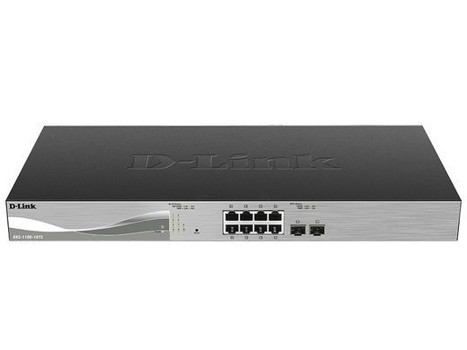 Комутатор D-Link 8x10GE, 2xSFP+ EasySmart (DXS-1100-10TS) [14824]