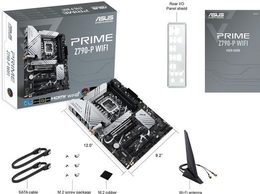 Материнcька плата ASUS PRIME Z790-P WIFI s1700 Z790 4xDDR5 M.2 HDMI DP Wi-Fi BT ATX (90MB1CJ0-M1EAY0) [109482]