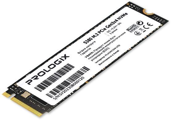 Накопичувач SSD 256GB Prologix S380 M.2 2280 PCIe 3.0 x4 NVMe 3D TLC (PRO256GS380) [607930]
