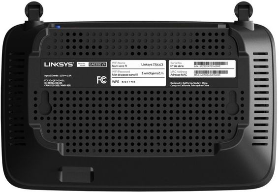 Linksys Маршрутизатор EA6350V4 AC1200, 4xGE LAN, 1xGE WAN, 1xUSB 3.0, 2х зовнішн. ант.