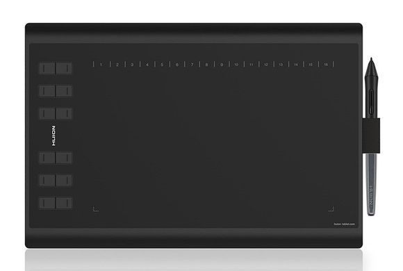 Графічний планшет Huion 10"x6.2", MicroUSB, чорний (H1060P) [112670]