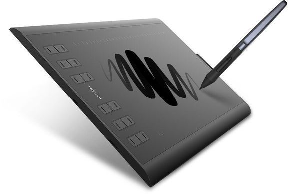 Графічний планшет Huion 10"x6.2", MicroUSB, чорний (H1060P) [112670]