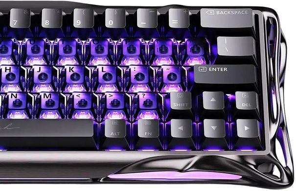 Клавіатура магнітна GravaStar Mercury V60 Pro 60keys, GravaStar Blackcore, USB-A, 8k,RGB, GunMetal (GSV60PRO_XTAL_BLK) [114352]