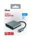 Хаб Trust Dalyx 3-in-1 USB-С > USB-А 3.2/USB-С/HDMI, Алюміній, 0.1м, чорний (23772_TRUST) [108800], фото 12