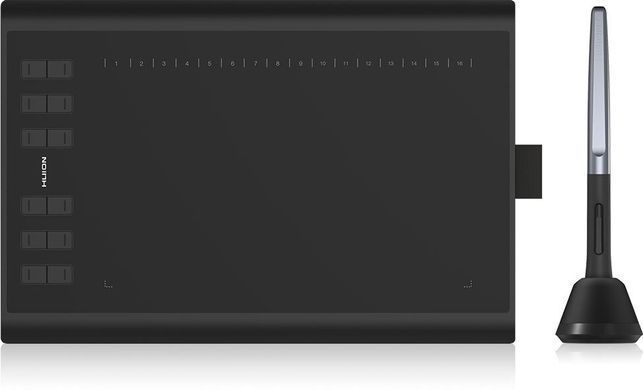 Графічний планшет Huion 10"x6.2", MicroUSB, чорний (H1060P) [112670]