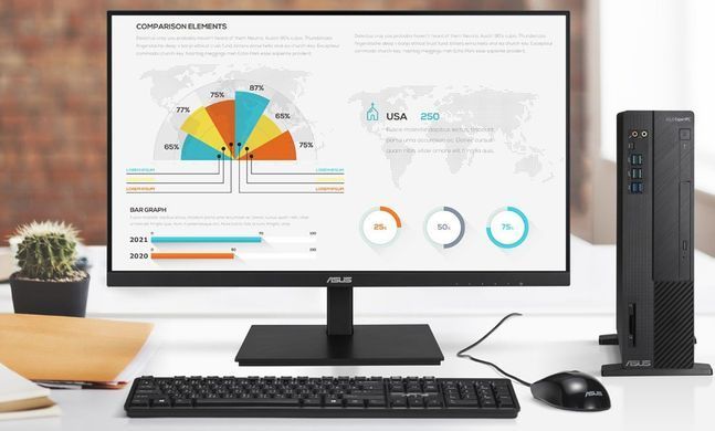 Монітор Asus 27" VA27DQSB D-Sub, HDMI, DP, 2xUSB, MM, IPS, 75Hz, AdaptiveSync, Pivot (90LM06H1-B02370) [10987]
