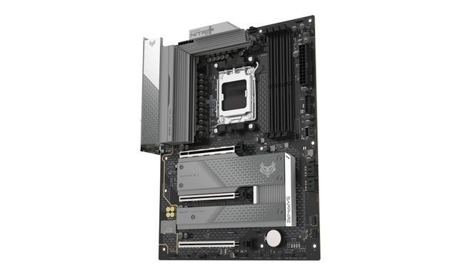 Материнcька плата SAPPHIRE NITRO+ B850A WIFI7 sAM5 B850 4xDDR5 M.2 HDMI DP Wi-Fi BT ATX (52123-03-40G) [113260]