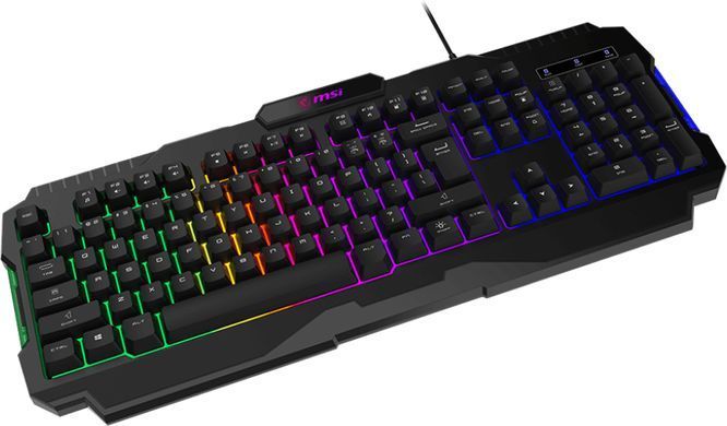Клавіатура мембранна MSI FORGE GK100 104key, USB-A, EN/UKR/RU, ColorLED, чорний (S11-04UA221-HH9) [103715]