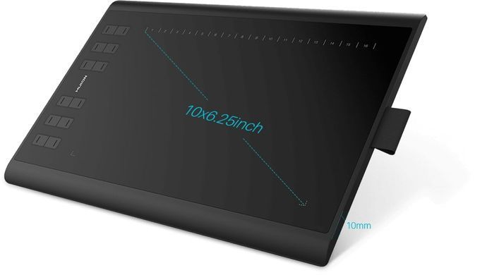 Графічний планшет Huion 10"x6.2", MicroUSB, чорний (H1060P) [112670]
