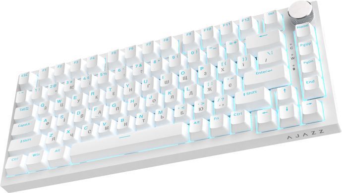 Клавіатура Ajazz AK820 Red Switch White USB-C (AK820-R-W) [619474]