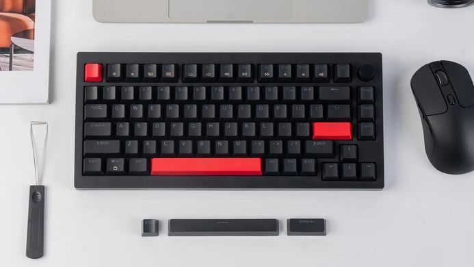 Клавіатура механічна Lemokey X4 84Key, Keychron Brown, USB-A, QMK/VIA, Hot-Swap, EN/UKR, RGB, чорний (X4-H3-UA) [108022]