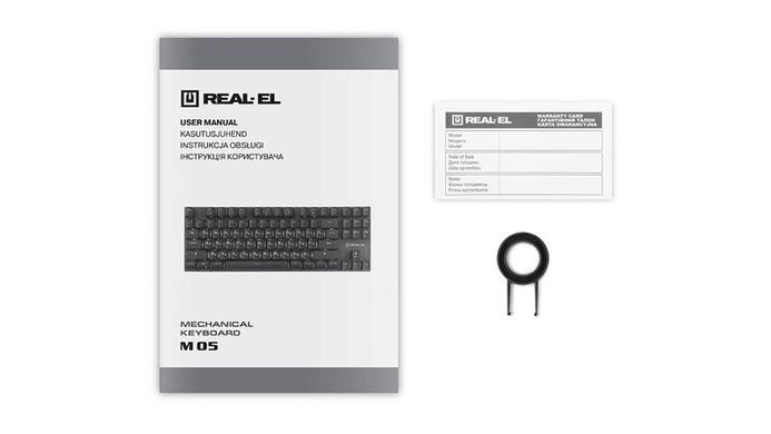 Клавіатура REAL-EL M 05 Grey USB (EL123100044) [605937]