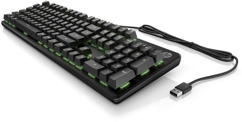 Клавіатура механічна HP Pavilion Gaming 550, 104key, Red Hybrid Switch, USB-A, EN/RU, RGB, чорний (9LY71AA) [103564]