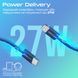 Кабель Promate EcoLine-Ci120 USB Type-C - Lightning (M/M), 3 A, 27 W, 1.2 м, Navy (ecoline-ci120.navy) [604297], фото 2