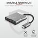 Хаб Trust Dalyx 3-in-1 USB-С > USB-А 3.2/USB-С/HDMI, Алюміній, 0.1м, чорний (23772_TRUST) [108800], фото 9