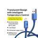 Кабель Baseus Crystal Shine Series Fast Charging Data Cable USB to iP 2.4A 1.2m Blue (CAJY000003) [802363], фото 3