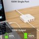 Зарядний пристрій 4xUSB 100W GaN (2хUSB-C+2хUSB-A) Desktop Charger білий Choetech (PD8008-EU-WH) [402138], фото 3