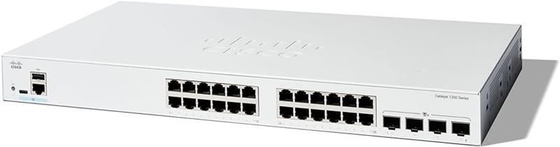 Комутатор Cisco Catalyst 1300 24xGE, 4x10G SFP+ (C1300-24T-4X) [105146]