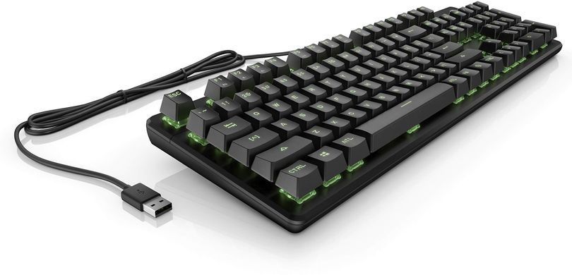 Клавіатура механічна HP Pavilion Gaming 550, 104key, Red Hybrid Switch, USB-A, EN/RU, RGB, чорний (9LY71AA) [103564]