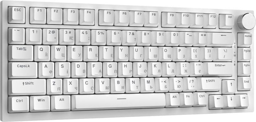 Клавіатура Ajazz AK820 Red Switch White USB-C (AK820-R-W) [619474]