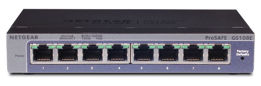 Комутатор NETGEAR GS108E 8xGE, WebSmart (GS108E-300PES) [14955]