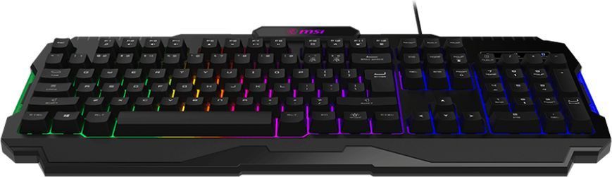Клавіатура мембранна MSI FORGE GK100 104key, USB-A, EN/UKR/RU, ColorLED, чорний (S11-04UA221-HH9) [103715]