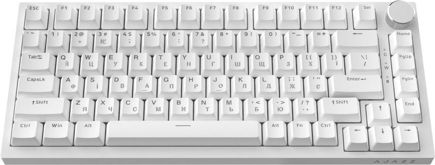 Клавіатура Ajazz AK820 Red Switch White USB-C (AK820-R-W) [619474]