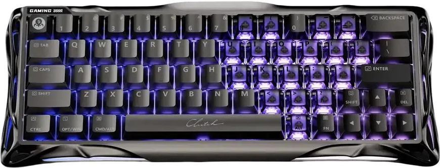 Клавіатура магнітна GravaStar Mercury V60 Pro 60keys, GravaStar Blackcore, USB-A, 8k,RGB, GunMetal (GSV60PRO_XTAL_BLK) [114352]