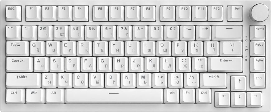 Клавіатура Ajazz AK820 Red Switch White USB-C (AK820-R-W) [619474]