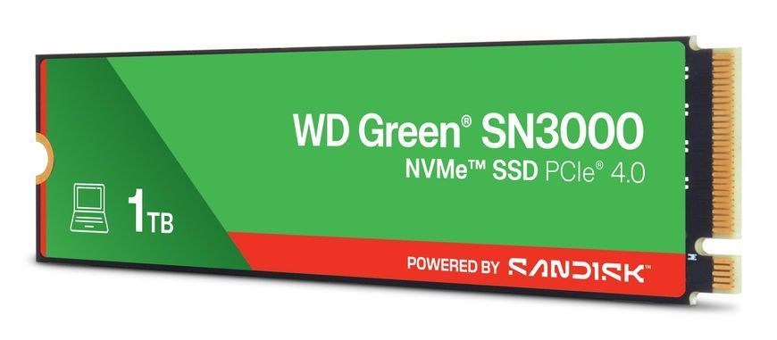 Твердотільний запам&rsquo;ятовувальний пристрій накопичувач (SSD) G4 M.2 NVME 1TB GREEN SN3000 SANDISK (WDS100T4G0E) [501446]