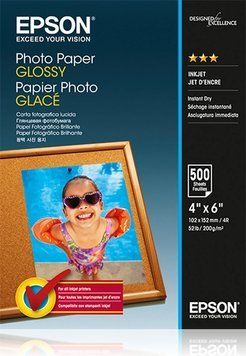 Папір Epson 100mmx150mm Glossy Photo Paper, 500 арк (C13S042549) [106514]