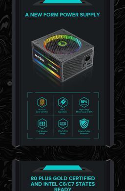 Блок живлення GAMEMAX (RGB1050 PRO (ATX3.1 PCIe5.1)) [303200]