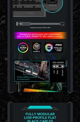 Блок живлення GAMEMAX (RGB1050 PRO (ATX3.1 PCIe5.1)) [303200]