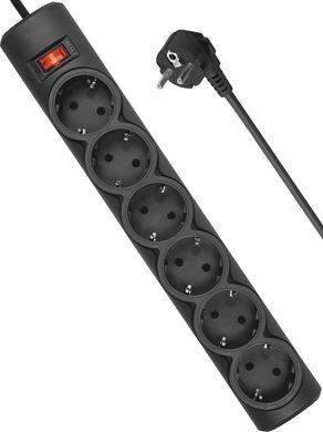 Мережевий фільтр Defender DFS 155 5m 6 роз Black UA (994960) [202090]