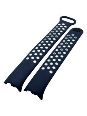 Ремінець BeCover Vents Style для Xiaomi Mi Smart Band 9 Blue White (711987) [605000]