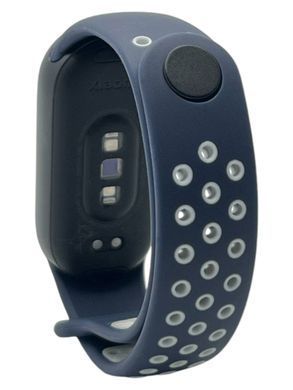 Ремінець BeCover Vents Style для Xiaomi Mi Smart Band 9 Blue White (711987) [605000]