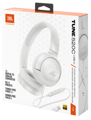 Гарнітура JBL TUNE 520C White (JBLT520CWHT) [201435]