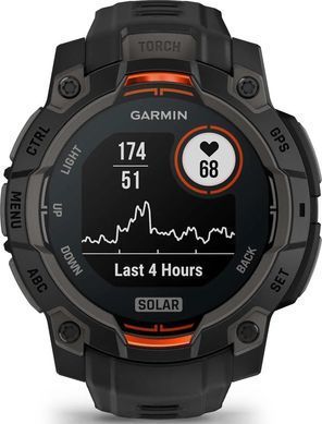 Смарт-годинник Garmin Instinct 3 45mm Solar Black with Black Silicone Band (010-02934-40) [611055]